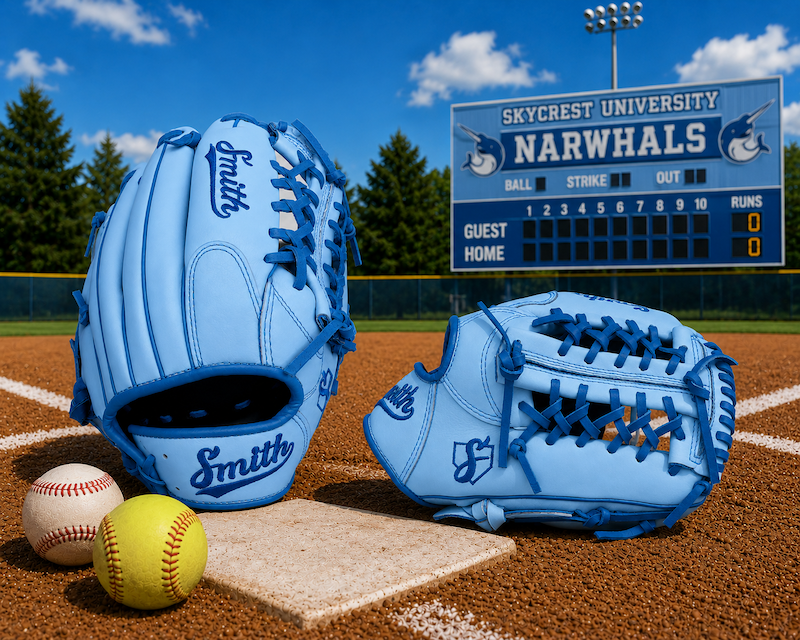 Smith FGNW-Baby Blue n Blue Baseball and Softball Glove