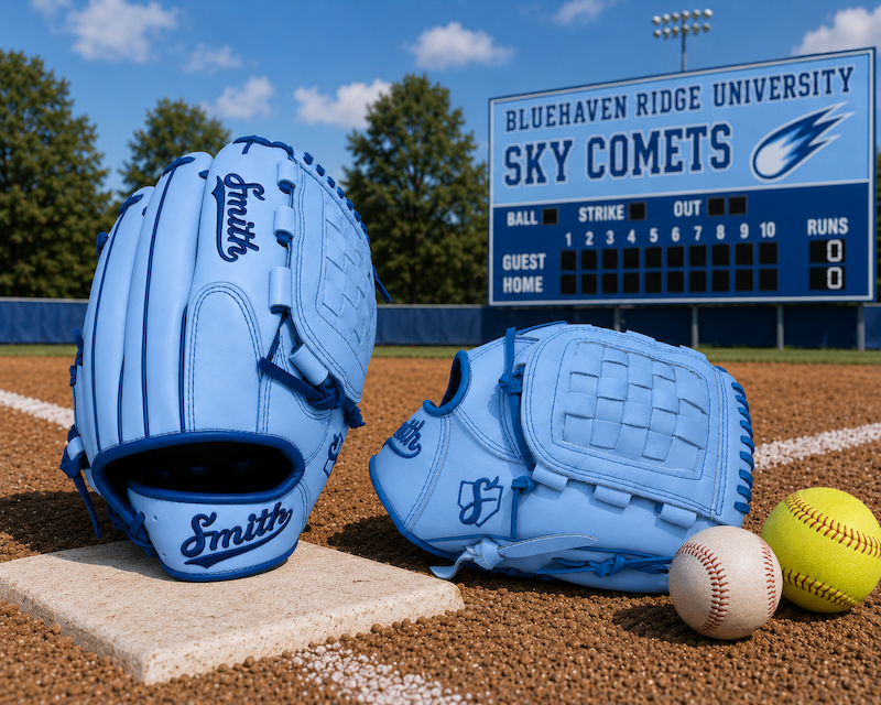 Smith FGBW-Baby Blue n Blue Baseball and Softball Glove