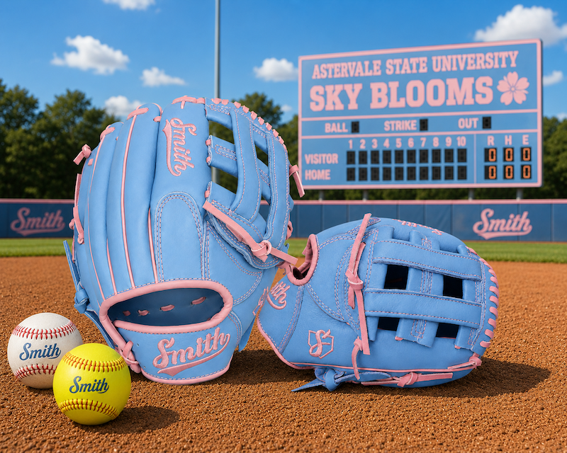 Smith FGHW-Baby Blue n Pink Baseball and Softball Glove