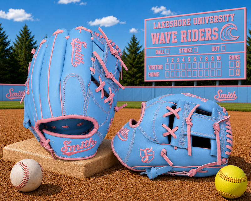 Smith FGIW-Baby Blue n Pink Baseball and Softball Glove