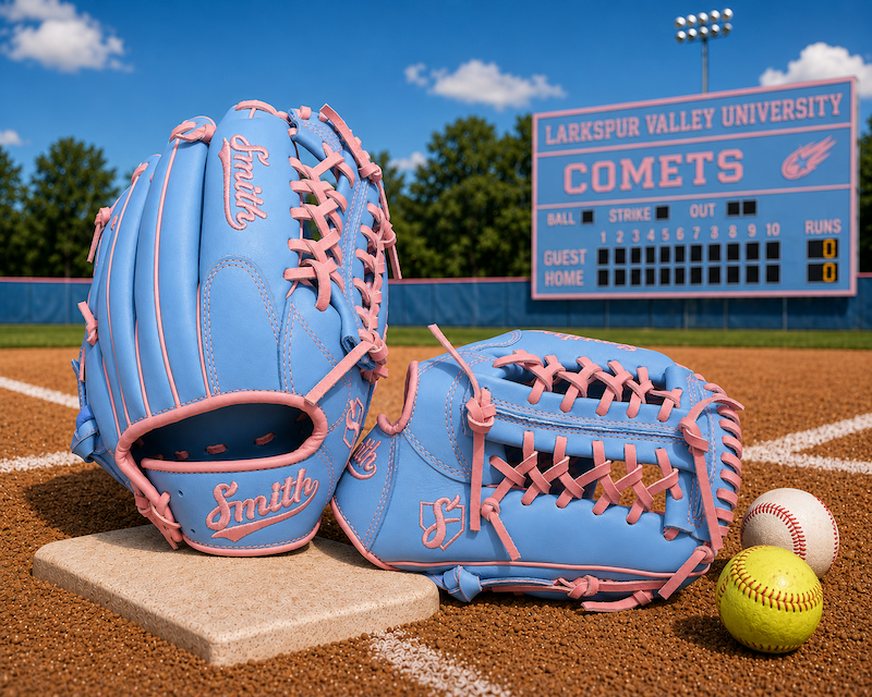 Smith FGNW-Baby Blue n Pink Baseball and Softball Glove