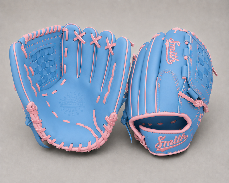 Smith FGBW-Baby Blue n Pink Baseball and Softball Glove