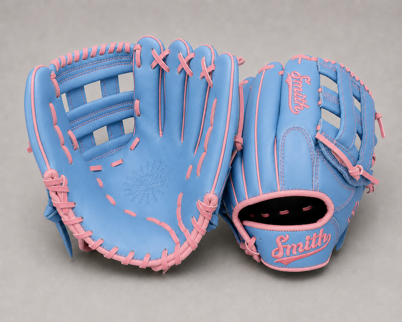 Smith FGHW-Baby Blue n Pink Baseball and Softball Glove