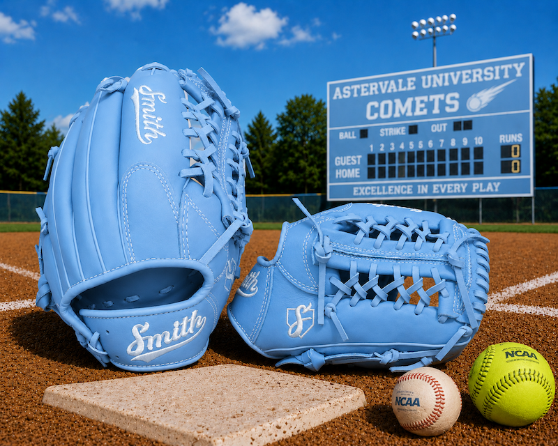 Smith FGNW-Baby Blue n White Baseball and Softball Glove