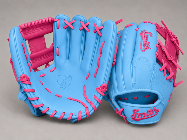 Smith FGIW-Baby Blue n Pink Web Baseball and Softball Glove