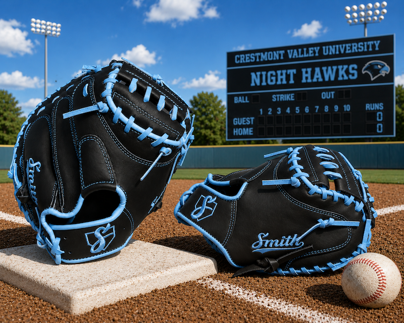 Smith BCM-Black n Baby Blue (Baseball Catchers Mitt)