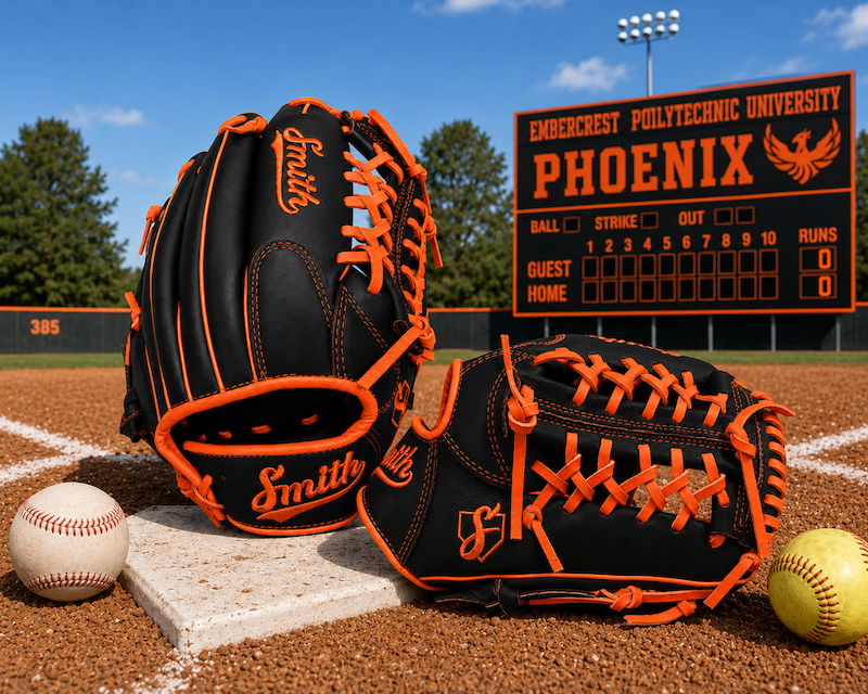Smith FGNW-Black n Orange Baseball and Softball Glove