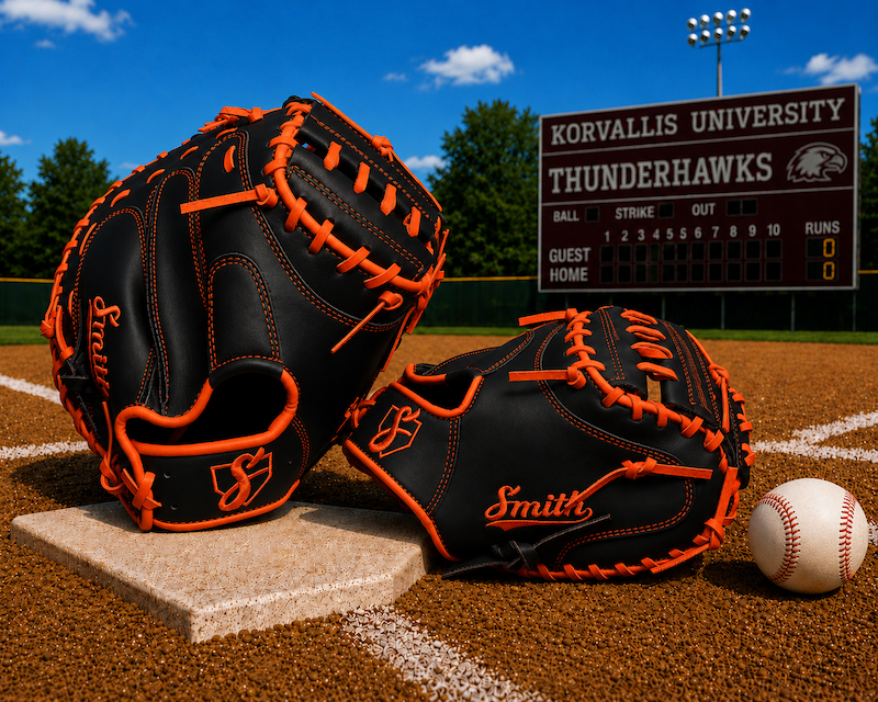 Smith BBCM-Black n Orange (Baseball Catchers Glove)