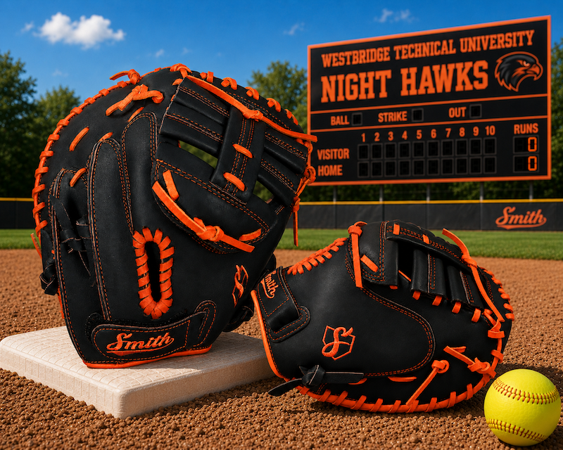 Smith SBCM-Black n Orange (Softball Catchers Glove)