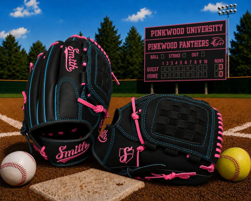 Smith FGBW-Black n Pink n Blue Baseball and Softball Glove