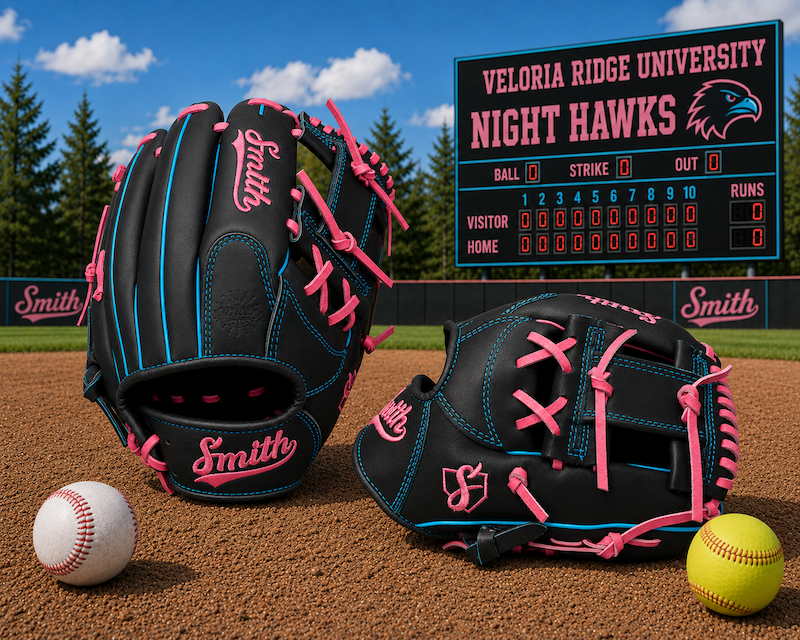Smith FGIW-Black Pink n Blue Baseball and Softball Glove