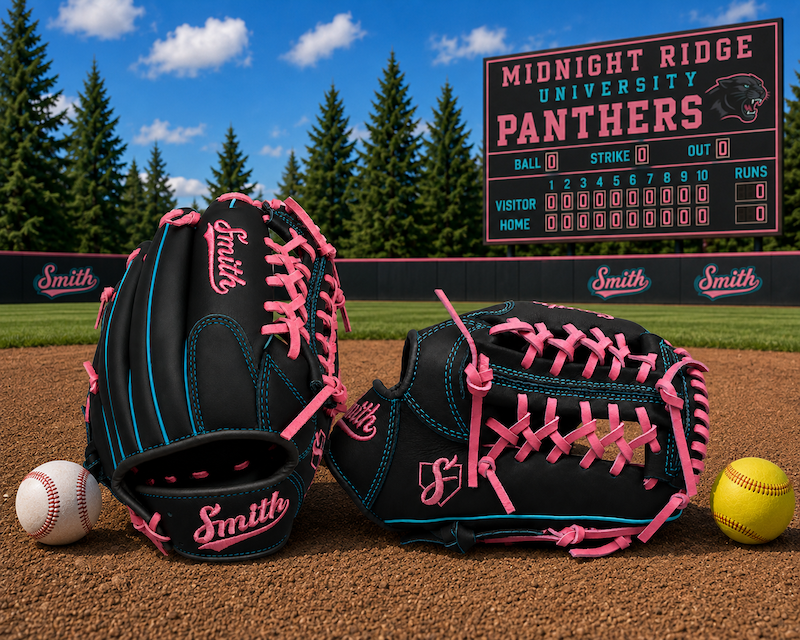 Smith FGNW-Black Pink n Blue Baseball and Softball Glove
