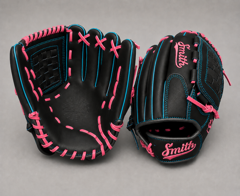 Smith FGBW-Black n Pink n Blue Baseball and Softball Glove