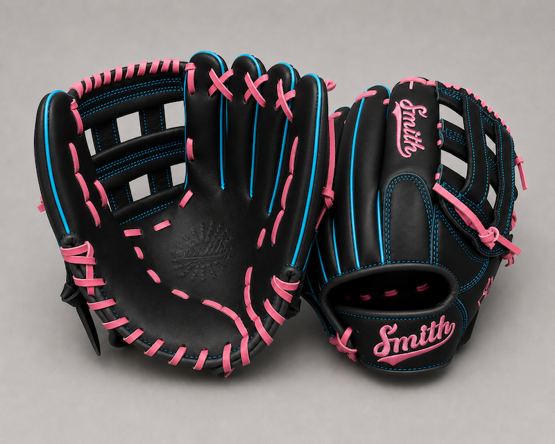 Smith FGHW-Black Pink n Blue Baseball and Softball Glove