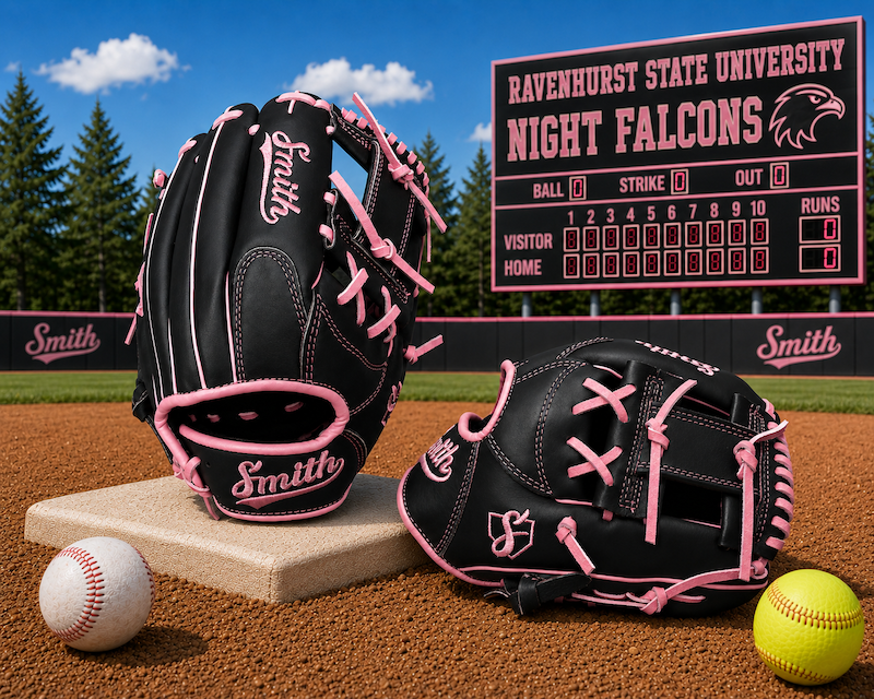 Smith FGIW-Black n Pink Baseball and Softball Glove