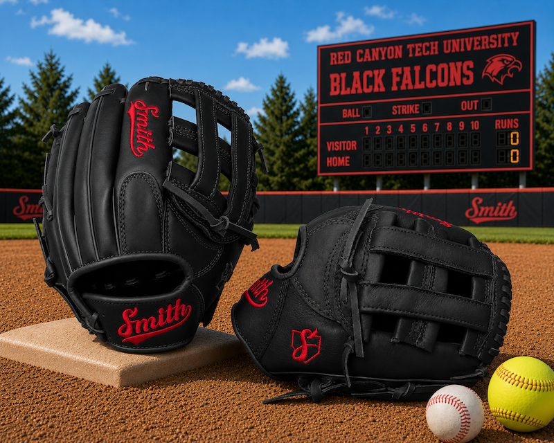 Smith FGHW-Black n Red 2 Baseball and Softball Glove
