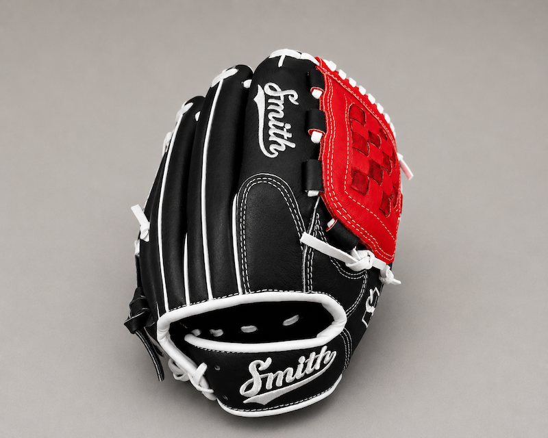 Smith FGBW-Black Red n White Baseball and Softball Glove