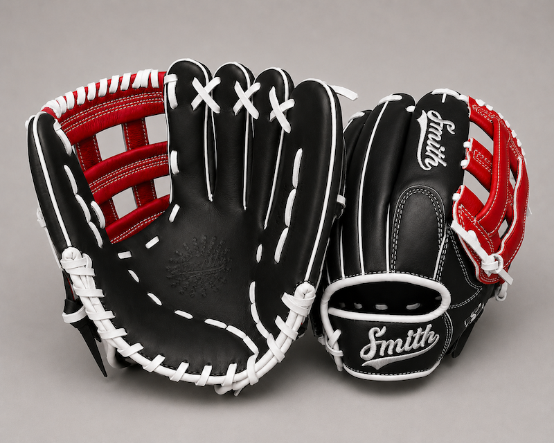 Smith FGHW-Black Red n White Baseball and Softball Glove