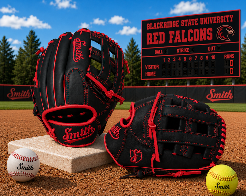 Smith FGHW-Black n Red Baseball and Softball Glove