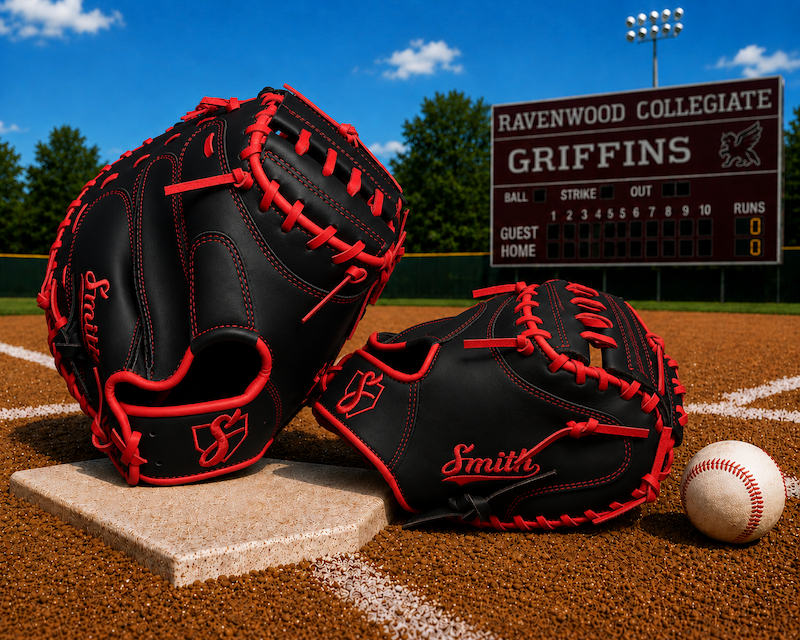 Smith BBCM-Black n Red (Baseball Catchers Glove)