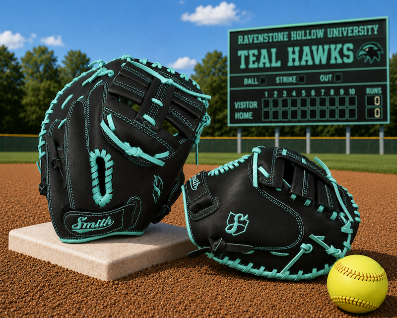 Smith SBCM-Black n Teal (Softball Catchers Glove)