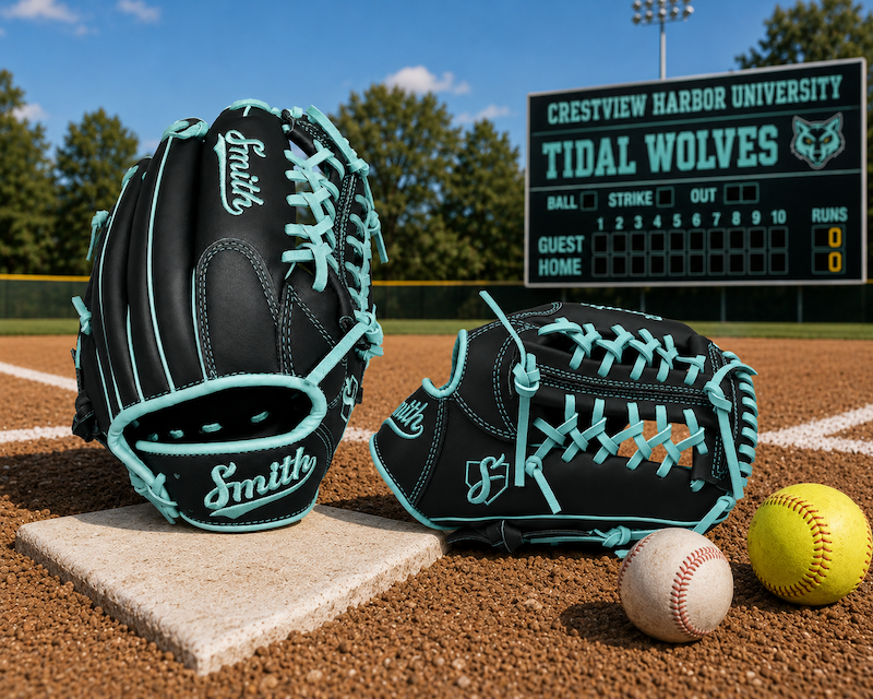Smith FGNW-Black n Teal Baseball and Softball Glove