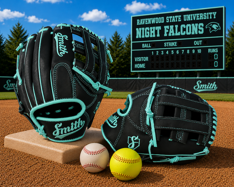 Smith FGHW-Black n Teal Baseball and Softball Glove