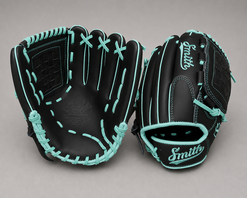 Smith FGBW-Black n Teal Baseball and Softball Glove