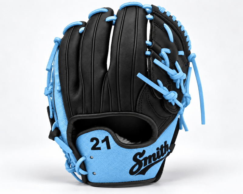 Smith FG2PW-V2-Black n Baby Blue Baseball and Softball Glove