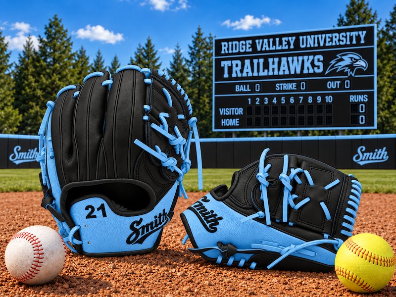 Smith FG2PW-V2-Black n Baby Blue Baseball and Softball Glove
