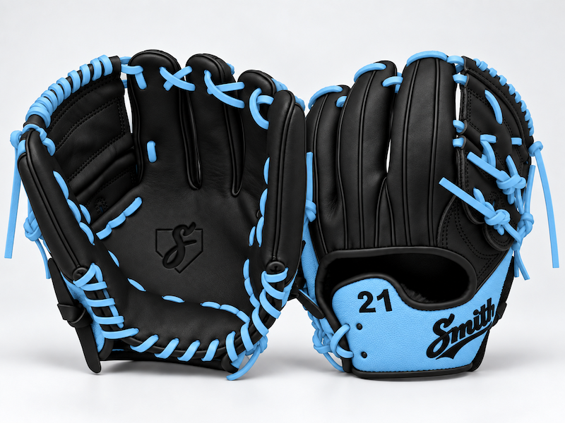 Smith FG2PW-V2-Black n Baby Blue Baseball and Softball Glove
