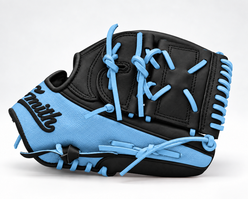 Smith FG2PW-V2-Black n Baby Blue Baseball and Softball Glove