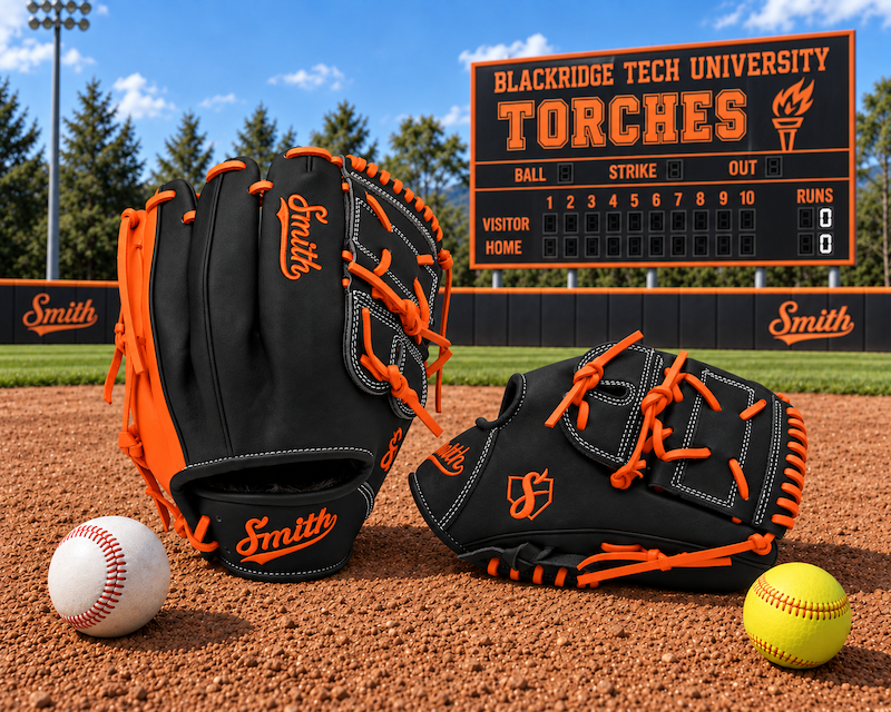 Smith FG2PW-Black n Orange Baseball and Softball Glove
