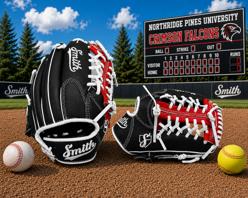 Smith FGNW-Black Red n White Baseball and Softball Glove