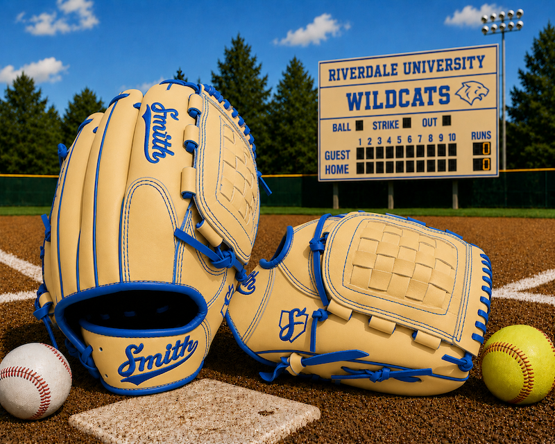 Smith FGBW-Blonde n Blue Baseball and Softball Glove