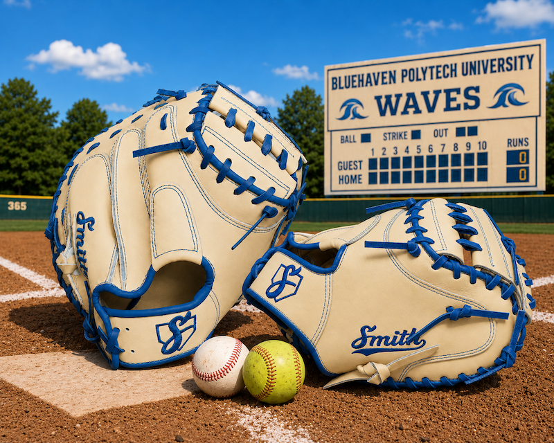 Smith BCM-Blonde n Blue (Baseball Catchers Mitt)