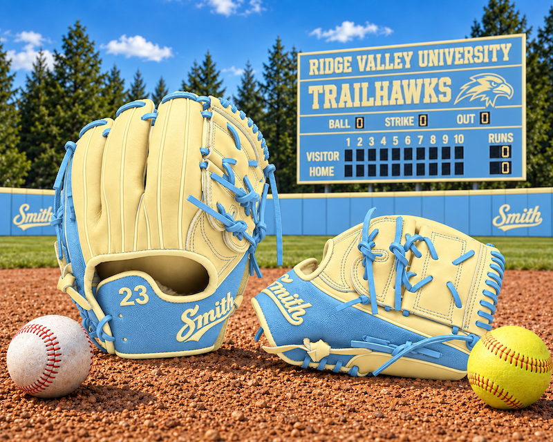 Smith FG2PW-V2-Blonde n Baby Blue Baseball and Softball Glove