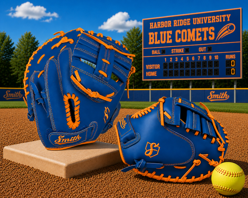 Smith SBCM-Blue n Orange (Softball Catchers Glove)