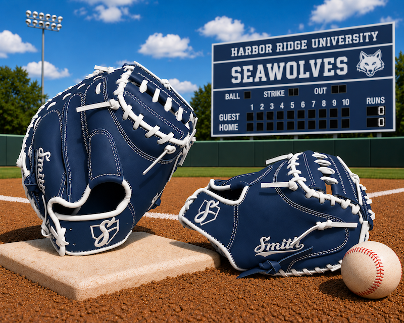 Smith BCM-Blue n White (Baseball Catchers Mitt)