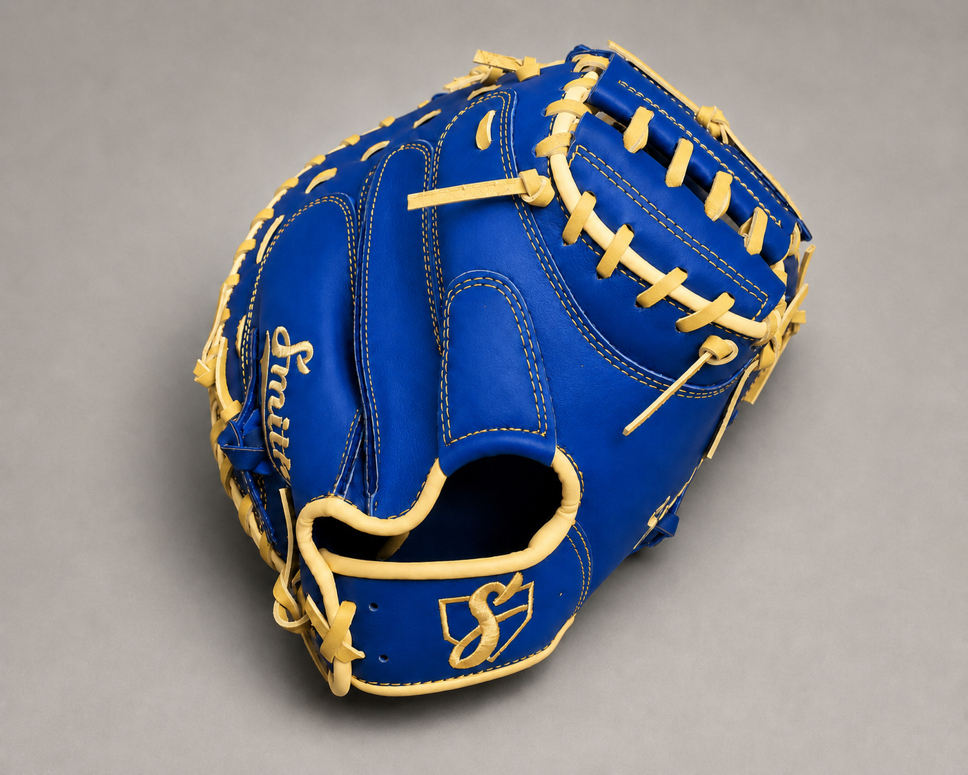 Smith BBCM-Blue n Yellow (Baseball Catchers Glove)