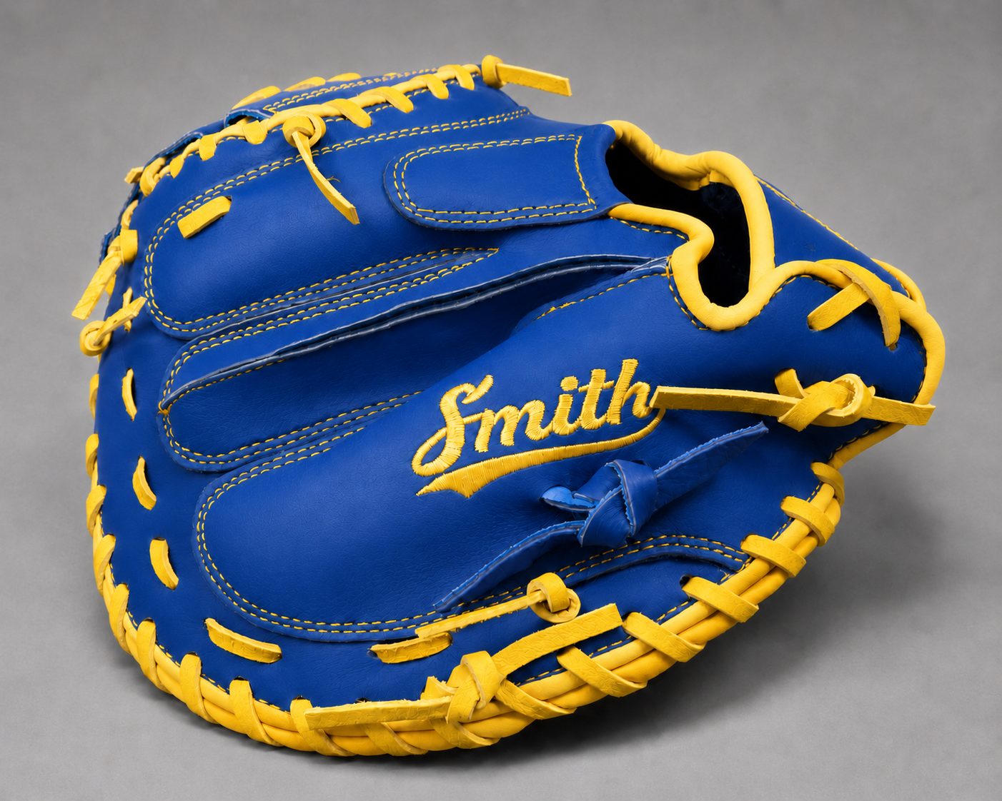 Smith BBCM-Blue n Yellow (Baseball Catchers Glove)