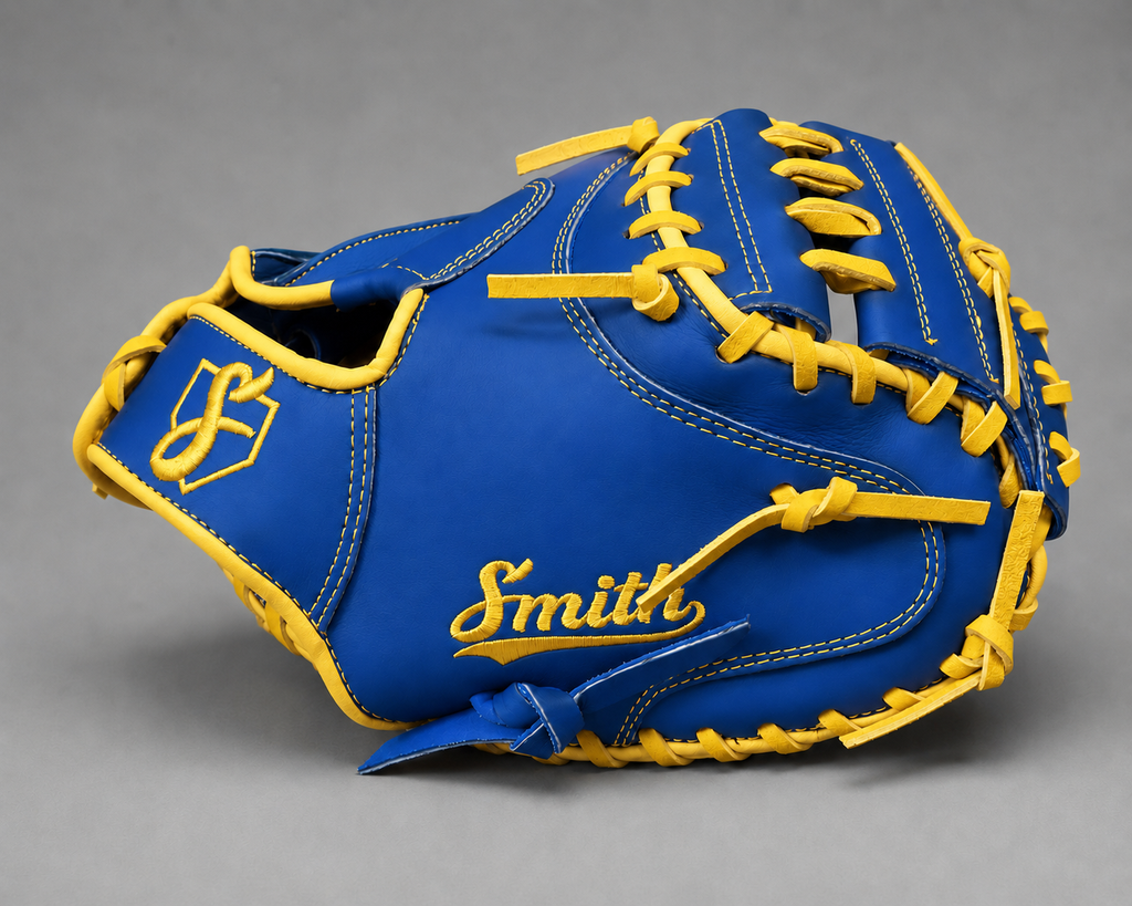 Smith BBCM-Blue n Yellow (Baseball Catchers Glove)