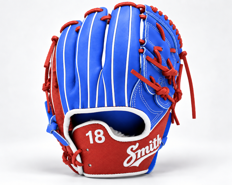 Smith FG2PW-V2-Blue Red n White Baseball and Softball Glove
