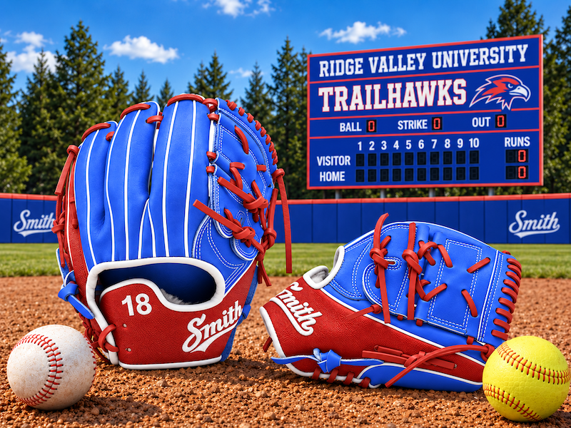 Smith FG2PW-V2-Blue Red n White Baseball and Softball Glove