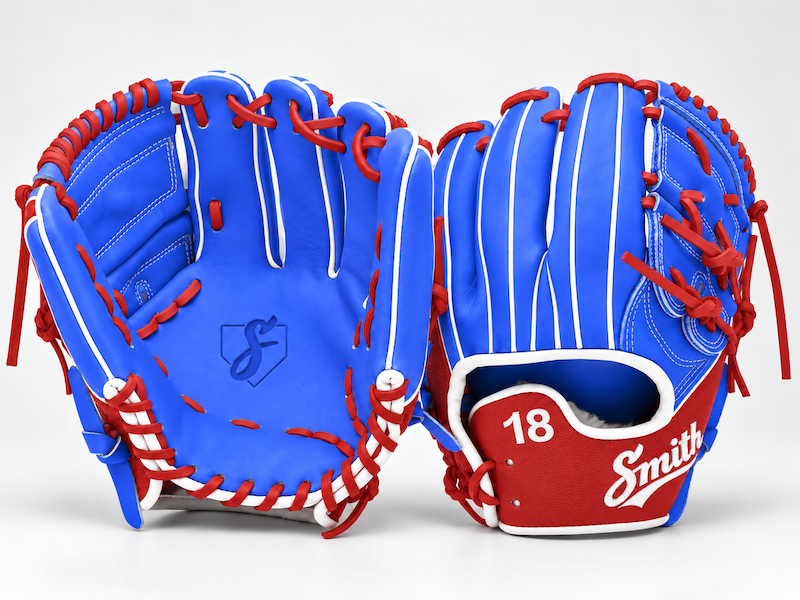Smith FG2PW-V2-Blue Red n White Baseball and Softball Glove