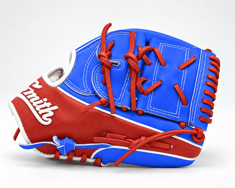 Smith FG2PW-V2-Blue Red n White Baseball and Softball Glove