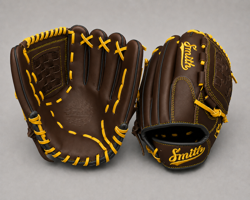 Smith FGBW-Brown Black n Yellow Baseball and Softball Glove
