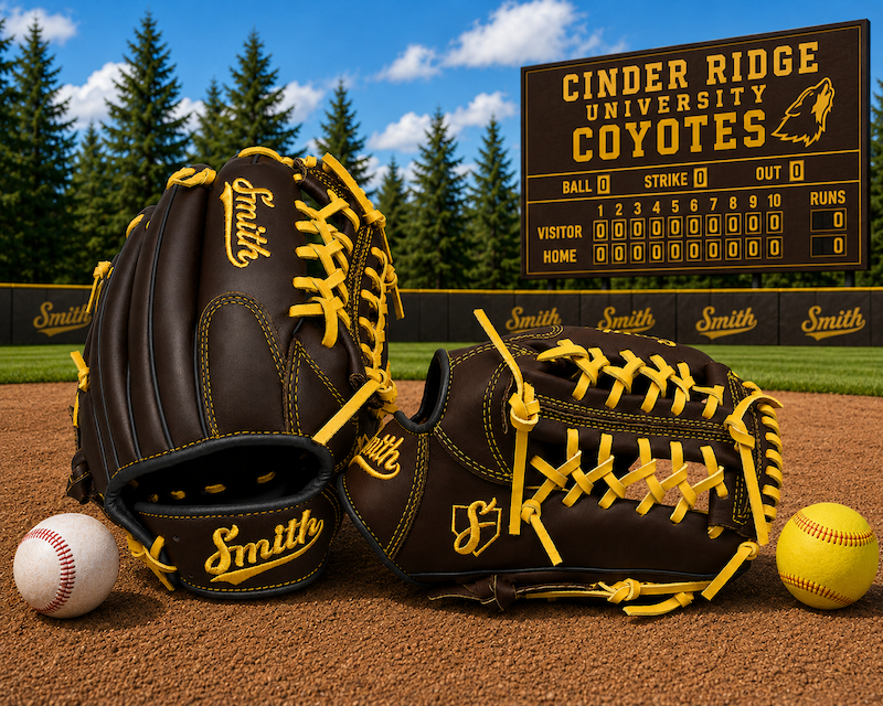 Smith FGNW-Brown Black n Yellow Baseball and Softball Glove