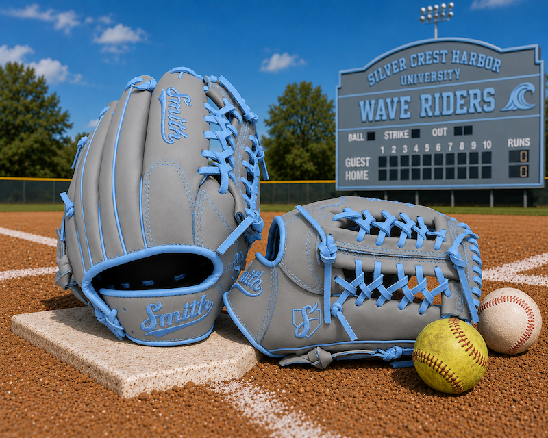 Smith FGNW-Gray n Baby Blue Baseball and Softball Glove