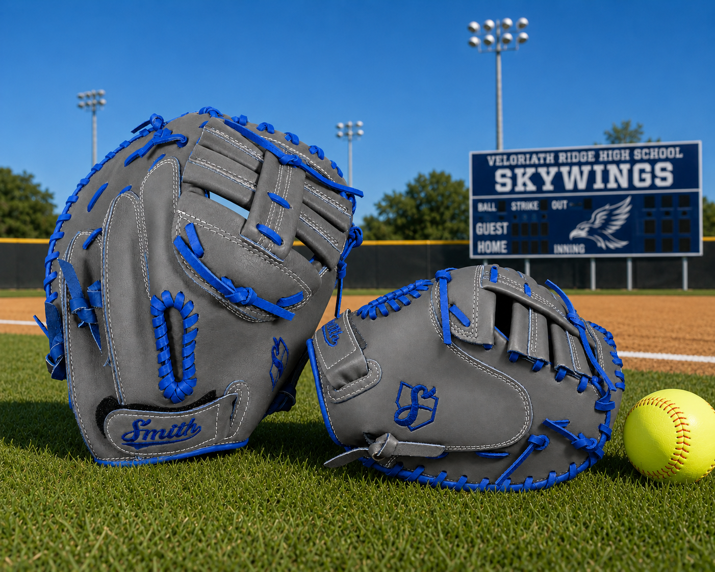 Smith SBCM-Gray Blue (Softball Catchers Glove)